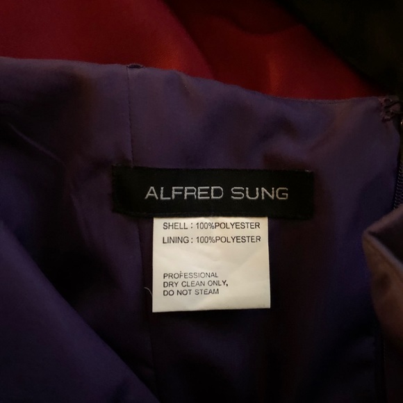 Alfred sung purple strapless dress - Picture 3 of 4